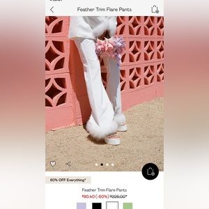 Nasty Gal flare feather pant
